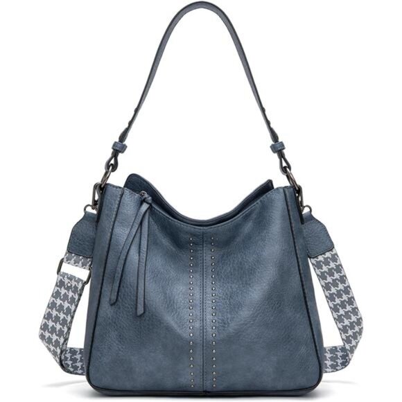 Medium Hobo Bags for Women Guitar Strap-jean Blue - Picture 1 of 7